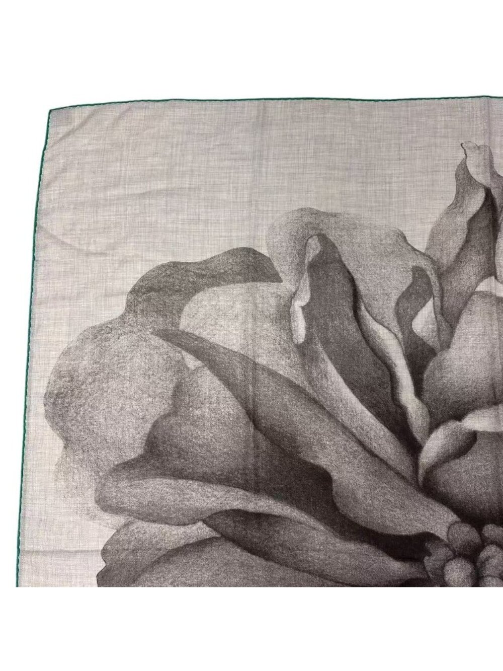 Hermes Scarf Cashmere Carre 140 Rose of Alma Une Pour Gray - Picture 2 of 8